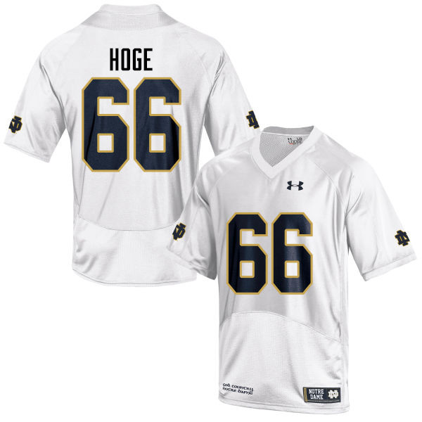 Men's NCAA Notre Dame Fighting Irish #66 Tristen Hoge Stitched College Under Armour Authentic White Football Jersey XS10Y61NP